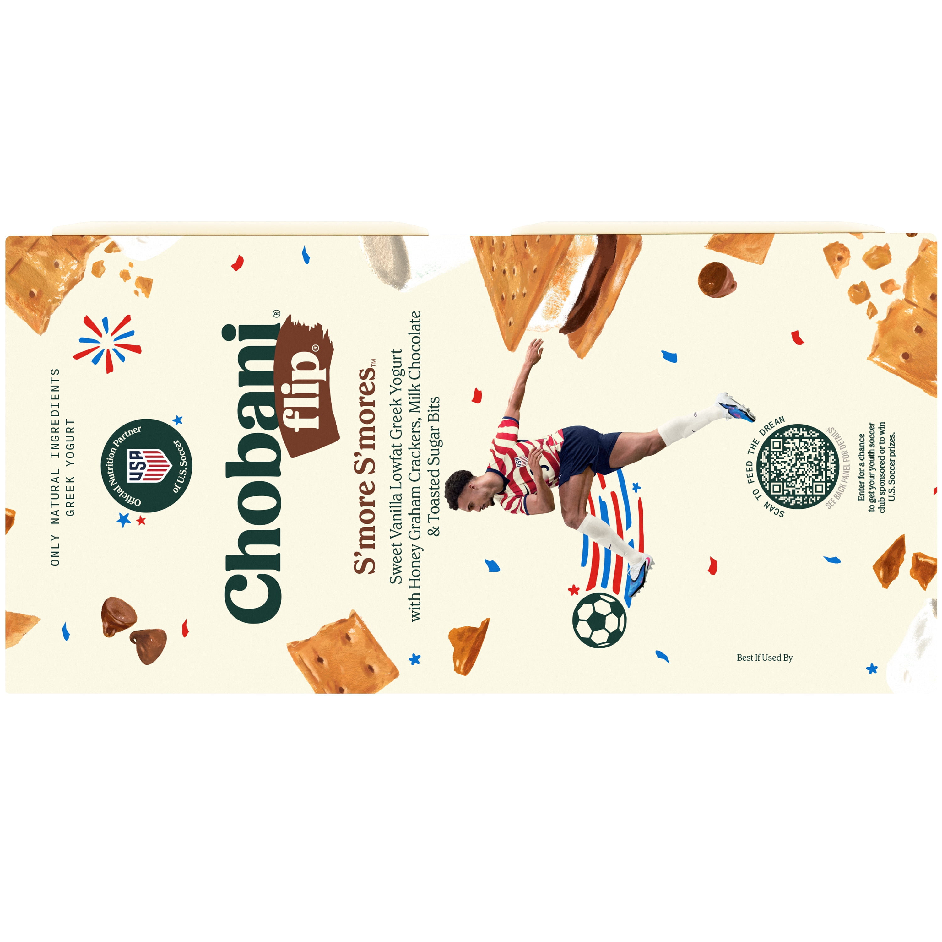Chobani Flip Low-Fat Greek Yogurt S'more S'mores 4.5 oz 4 Pack