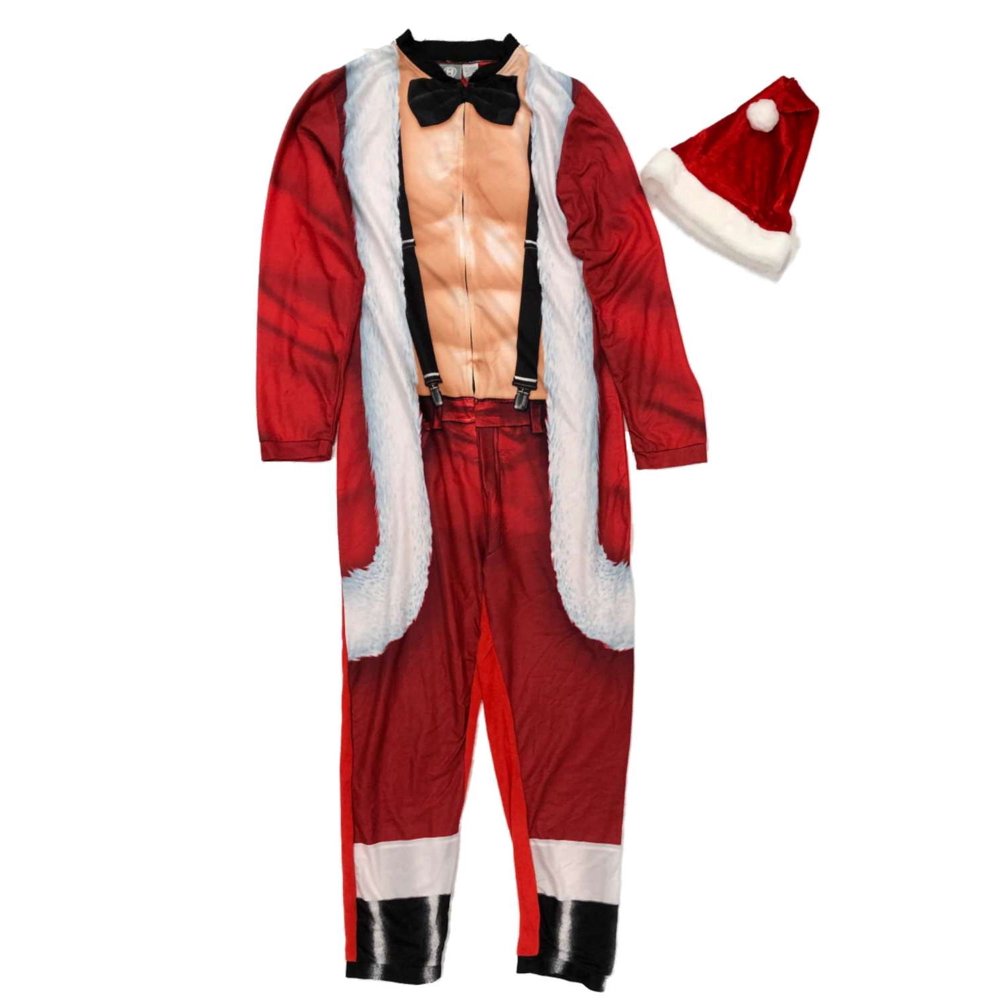 BRIEFLY STATED Mens Sexy Santa Christmas Holiday Union Suit Blanket
