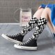 thumbnail image 5 of Balery Ying Yang Checkered Calcetines novedosos Calcetines deportivos Calcetines hasta la rodilla Calcetines de algodón Calcetines originales y geniales, 5 of 6