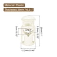 thumbnail image 2 of Unique Bargains Lot de 30 Verrous de Cordon 5.5x3mm en Plastique à Ressort, Blanc, 2 of 5