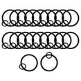 thumbnail image 7 of Uxcell 1.3 Inch Curtain Rings w Eyelet for Curtain Rod Metal Black Pack of 20, 7 of 7