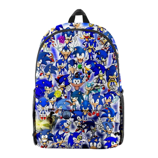 Sonic Backpack, 3D Student Schoolbag, Anime Backpack-sebneei