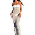 thumbnail image 1 of Txlixc Vestido de playa de mujeres vestido de fiesta de vacaciones de punto sin mangas de color sólido Txlixc moda, 1 of 9