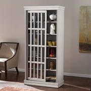 Southern Enterprises Merrywind Sliding-Door Display Cabinet, Warm Gray (Box 1 of 2)