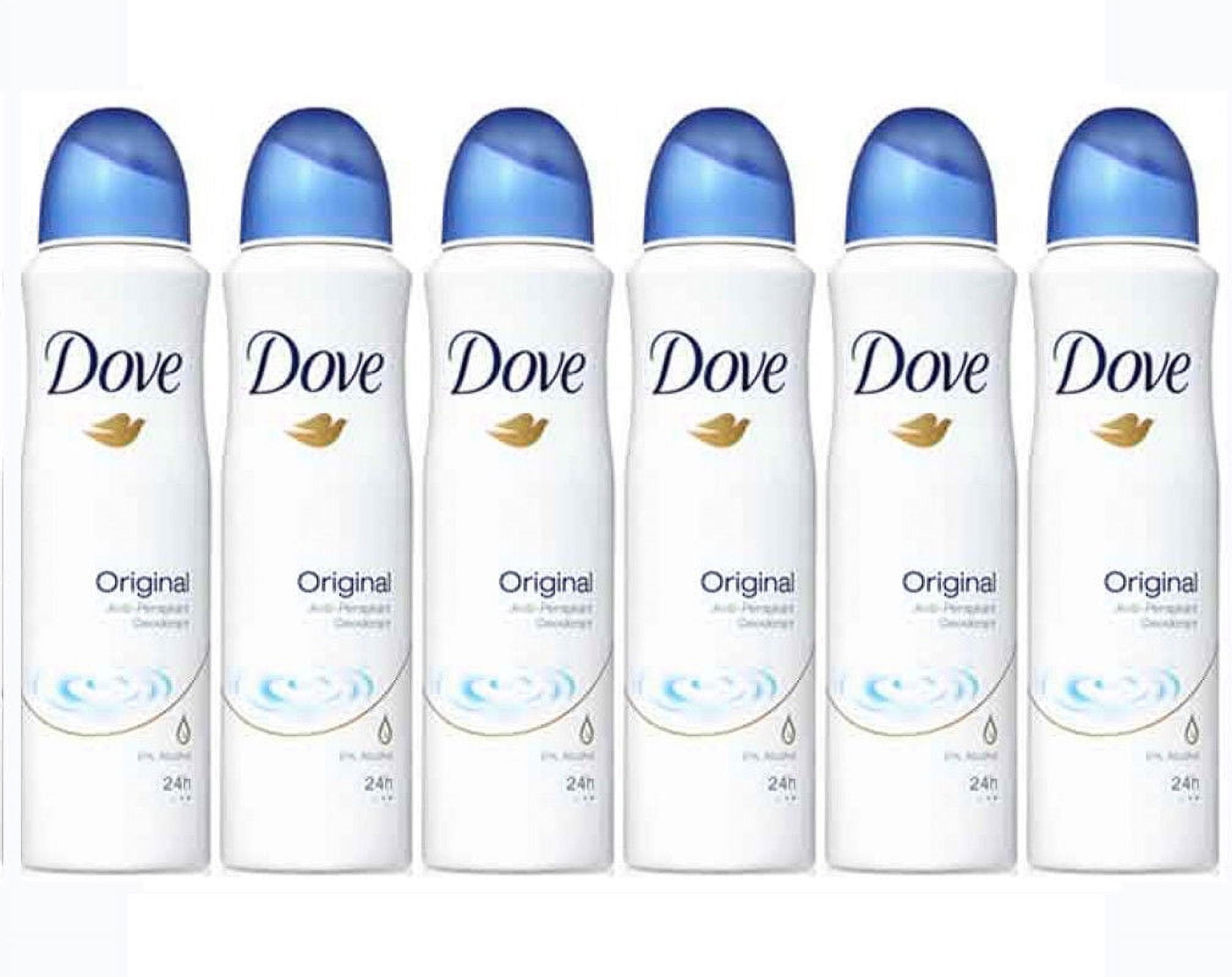 6 Pack Dove Original Antiper spirant Deod orant Dry Sp ray, 150ml