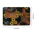 thumbnail image 3 of Fotbe Extra Durable Door Mat - Dirt Trapping Outdoor Welcome Mats - Non-Slip Outdoor Door Mats - Low Profile Front Door Mat - Indoor (16" x 24", Embroidery Chicken Rooster ), 3 of 9