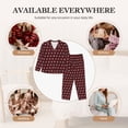 thumbnail image 7 of Pofeuu Red Buffalo Plaid Merry Christmas Print Womens Pajamas Set Long Sleeve Sleepwear Button Down Nightwear Soft Pj Lounge Sets Button Down Pajamas Women-Small, 7 of 7