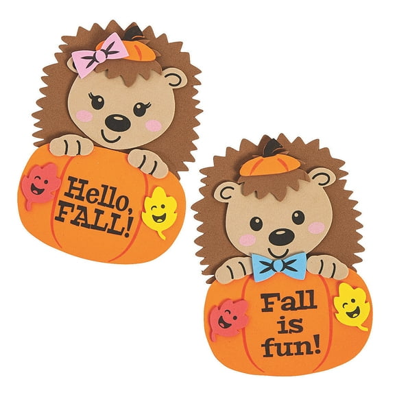 Hedgehog Magnet Craft Kit, Makes 12, Craft Kits, Fall, 12 Pieces