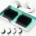 thumbnail image 3 of Qeelasee Easy Fan Lashes 0.05mm Automatic Flowering Bloom Eyelash Extension Soft Volume Lashes CC Curl 10mm, 3 of 7