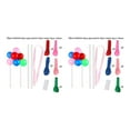 thumbnail image 2 of bedienty Cake Topper Home Wedding Party Cake Balloon Ribbon Straws Decoration Pastry Decor Sapphire Glitter Balloon 2# 2Set, 2 of 6