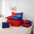 thumbnail image 6 of Homewish Hockey Sport Game 7pcs Bedding Comforter Set,Boys Ball Gamer Queen Bedding Sets,Red Blue Queen Sheet Sets For Boys Teens,Breathable Home Decor Reversible, 6 of 8