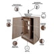thumbnail image 5 of Gabinete para Baño con Ovalín y Llave Mezcladora, Mueble con Lavabo Moderno, Puerta de Almacenamiento y Diseño Elegante., 5 of 6