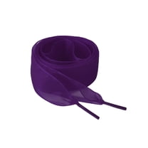 INSPIRE CHIC2 Pairs Flat Snow Yarn Shoelaces 2.5cm/4cm Wide Transparent Shoe Laces for Sneakers Dark Purple 180cm/71"