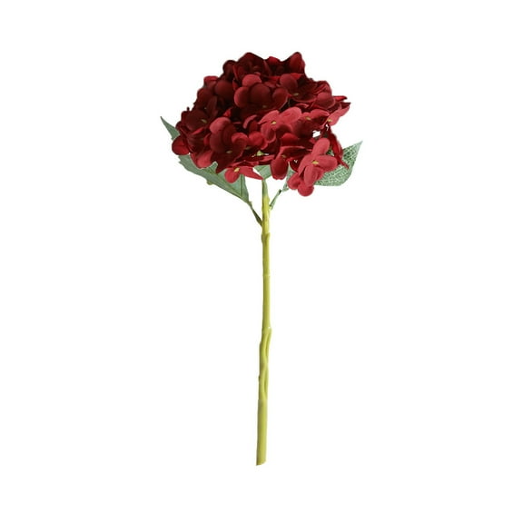 6pcs Fake Red Flowers Artificial Silk Hydrangea Flowers Bouquets Faux Hydrangea Stems for Home Table Centerpieces Wedding Party Decoration (Red)