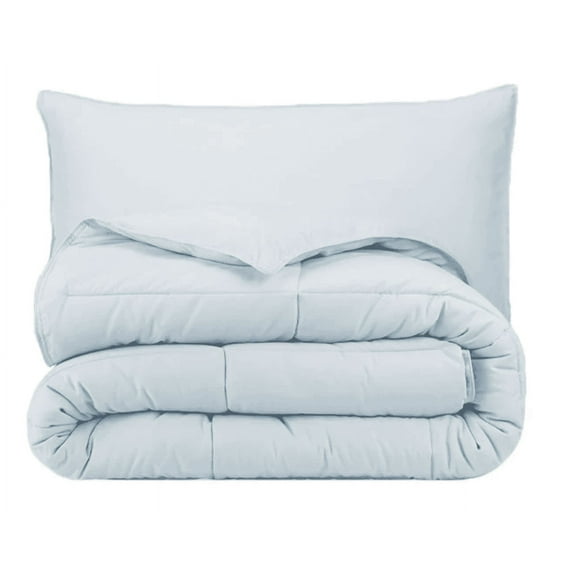 Pillowtex® Essential Bedding Package All Season Comforter with Matching Pillows Queen Size Light Blue