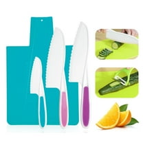 4PCS Knife & Cutting Board Set – Real Kitchen Tools for Boys and Girls, Safe & Easy for Beginner