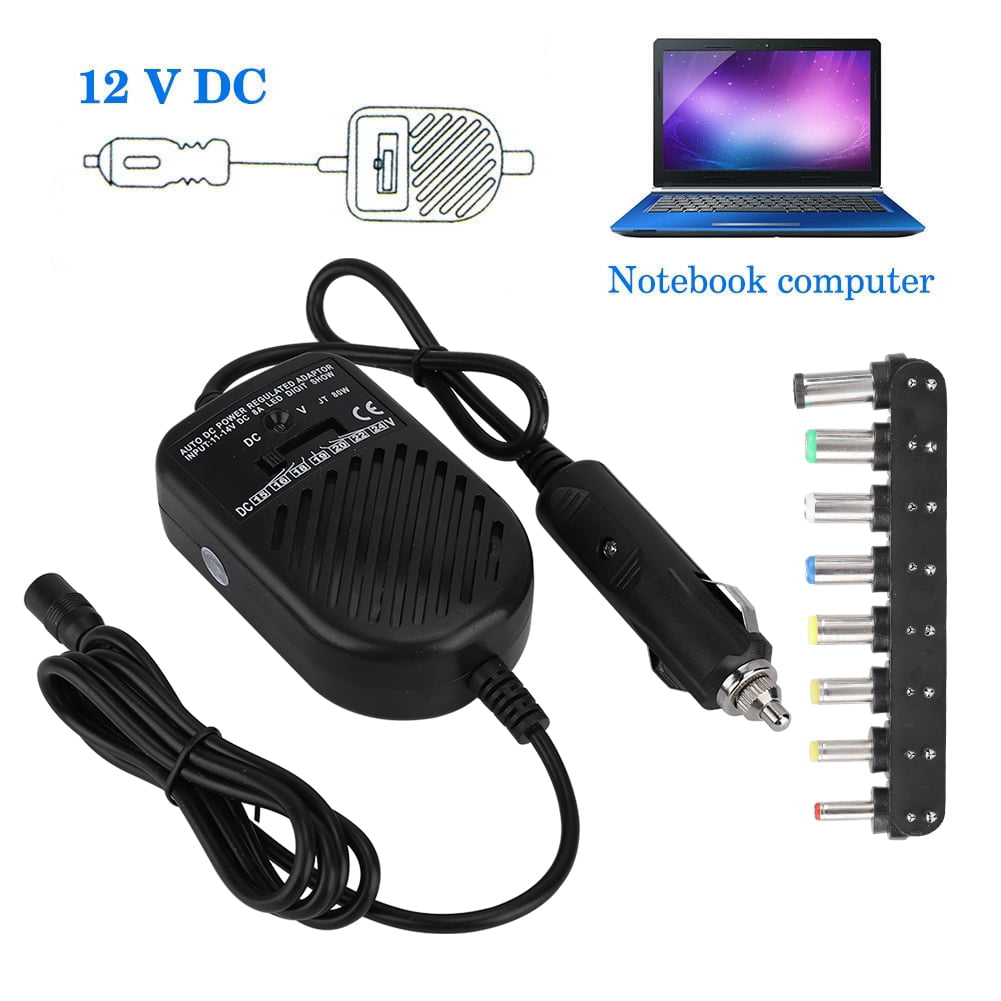 Details about   80W Universal Laptop Notebook Car DC Power Adapter Supply Charger 15 To 24V S150 