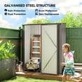 thumbnail image 4 of Outsunny Remise de Rangement Extérieure 5'x3' avec Porte Simple, Gris, 4 of 9