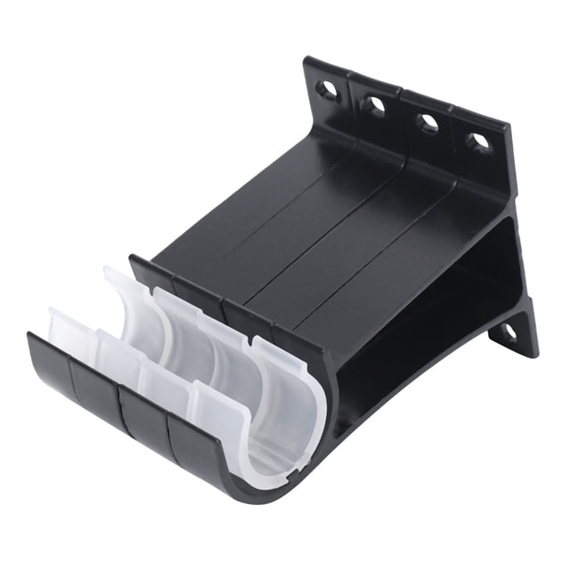 Lot de 8 Supports de Tringle à Rideau Simples pour Tringle à Draperie en Alliage d'Aluminium Robuste (Noir)