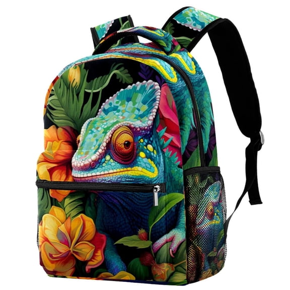 Lightweight Backpack Chameleon School Bag Travel Laptop Daypack for Men Women Casual Rucksack