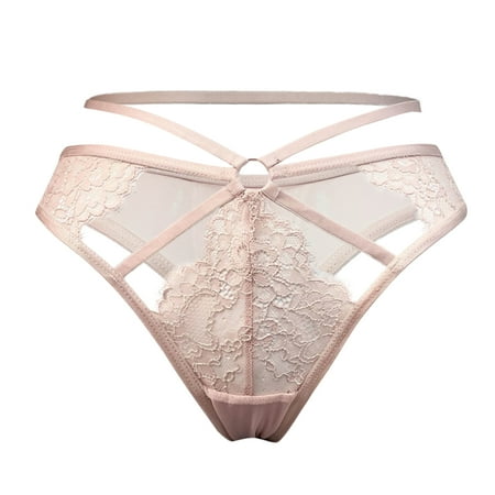 

Women Panties Thong A Set Colors Optiont Lingerie Hollow Flowers Sides Lace Thong Panties