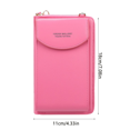 thumbnail image 4 of Cartera de cuero Bolso de hombro de cuero de PU Monedero Bolso bandolera Cartera Bolsa de almacenamiento de tarjetas de dinero, Rosa roja sidaley AP001028-05, 4 of 7