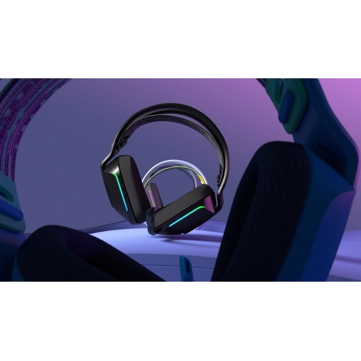 Logitech G733 Lightspeed Wireless RGB Gaming Headset Stereo Wireless 65.6  ft 5 Kilo Ohm 20 Hz 20 kHz Over the head Binaural Circumaural Cardioid Uni  directional Microphone Blue - Office Depot