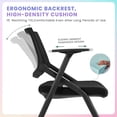 thumbnail image 3 of 20 Pack Folding Office Chair Stackable Conference Room Chairs with Wheels and Padded Mesh Back Ergonomic for Reception Meeting, 3 of 7