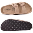 thumbnail image 5 of Smile Popcorn Women's Cork Footbed Sandals, Comfortable Arch Support Slip-On Slide Sandals for Summer with Adjustable Buckle, Apricot, 5 of 7