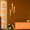 thumbnail image 2 of Candelabro Vincidern de 3 brazos, color dorado con pantalla de cristal, 86 cm de altura, 2 of 8