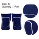 thumbnail image 4 of 1 par de rodilleras protectoras de esponja, rodilleras suaves y transpirables, rodilleras para deporte, gimnasio, patinaje, azul oscuro, talla S, 4 of 7
