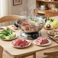 thumbnail image 3 of Electric Dual-Sided Shabu Shabu & Mongolian Hot Pot - Stainless Steel, Large Capacity for Family Meals & Parties, 3 of 7
