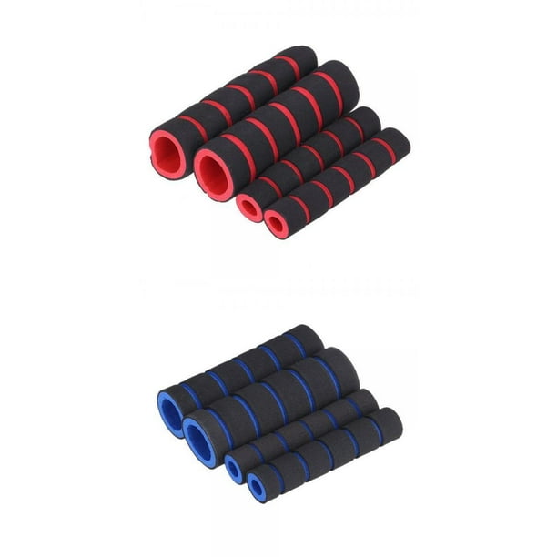 4 pares de protectores de manillar de espuma de esponja antideslizante para motocicletas rojas y azules Yotijar Protector de la cubierta de los puños del manillar