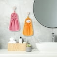 thumbnail image 2 of Unique Bargains Cute Cartoon Animal Pattern Hanging Hand Towels Pink, 2 of 5