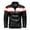 White, variant on Lovskoo Men's Leather Jacket Turn-Down Casual Collar Zipper Patchwork Long Sleeve Outwear Jacket Motorcycle Jacket Black