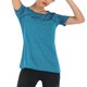 thumbnail image 2 of TFixol Camiseta de yoga de manga corta para mujer Camiseta de entrenamiento para correr de secado rápido, 2 of 8