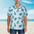 thumbnail image 4 of Lsque Turtle pattern Hawaiian Shirt for Men, Unisex Summer Beach Casual Short Sleeve Button Down Shirts-3X-Large, 4 of 9