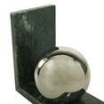 thumbnail image 4 of CosmoLiving by Cosmopolitan 7" Orb Silver Marble Bookends (Set of 2), 4 of 7