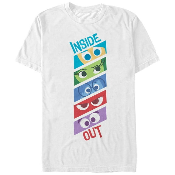 Men's Inside Out Emotion Eyes Graphic Tee White X Large