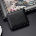 thumbnail image 2 of Cartera de cuero de 3 pliegues para hombre, monedero de lujo, tarjetero con cremallera y monedero, billetera RFID, regalo para hombre, monedero., 2 of 5