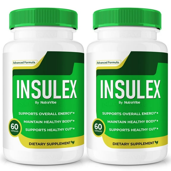 (2 Pack) Insulex – Natural Daily Pill Formula Designed to Align with Fitness Goals, Support an Active Lifestyle & Body Balance | Just 2 Easy-to-Swallow Pills Daily (120 Capsules)