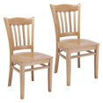 thumbnail image 1 of Chaise d'Appoint Hybride en Naturel avec Assise en Bois (Lot de 2), 1 of 1