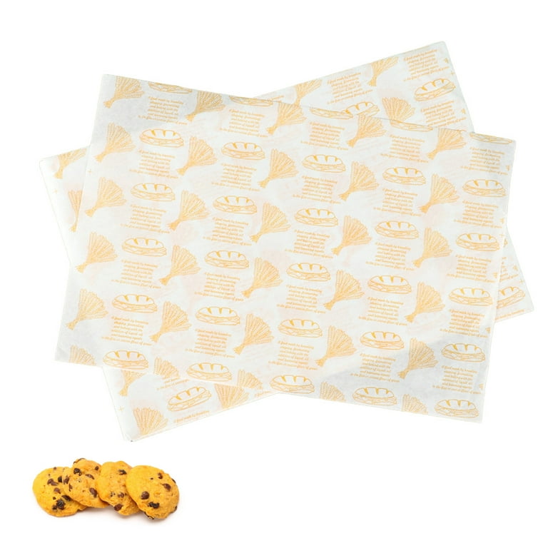 sorkwo 150 Pcs Wax Paper Sheets Valentine's Day Sandwich Wrap Paper  Wrapping Tissue Food Picnic Paper for Food Basket Liner