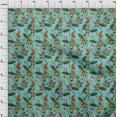 thumbnail image 4 of oneOone Georgette Viscose Turquoise Blue Fabric Tropical Sewing Material Print Fabric By The Yard 42 Inch Wide, 4 of 5