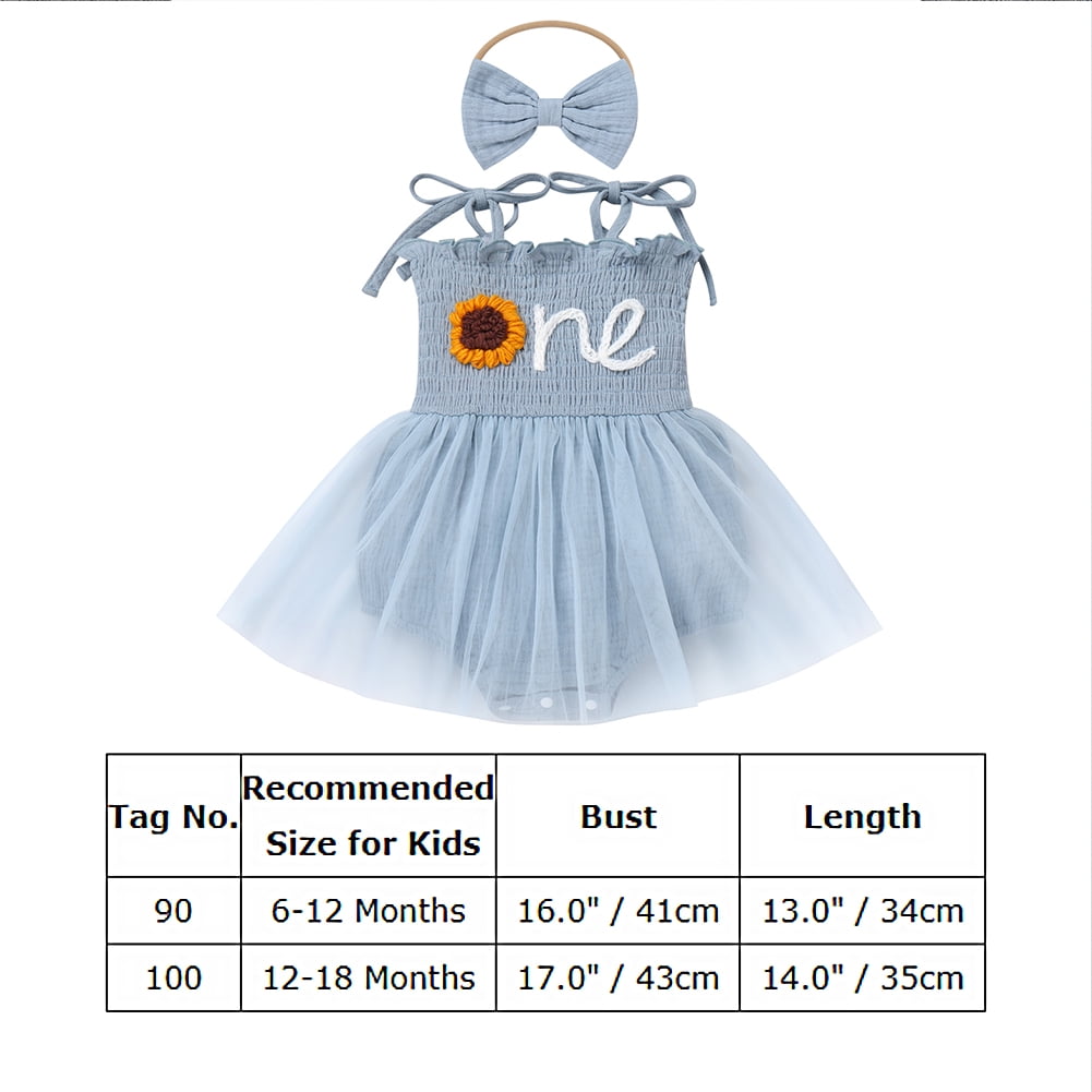 IDOPIP Baby Girls 1st Birthday Outfit Spaghetti Straps Romper Dress with Headband Cake Smash Outfit
