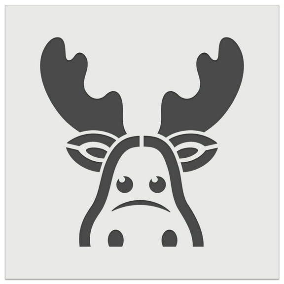 Peeking Moose DIY Cookie Wall Craft Stencil - 5.5 Inch