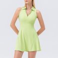 thumbnail image 1 of FcBaudy Robes pour Femmes, Robes d'Été pour Femmes Jupe de Tennis à Revers pour Femmes Séchage Respirant Taille Couleur Contrastante Robe de Sport Décontractée de Mise en Forme Robe pour Femmes, 1 of 6