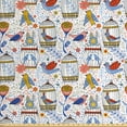 thumbnail image 1 of Bird Upholstery Fabric by the Yard, Singing Flying Animals and Flowers Leaves Blossoms on Plain Backdrop, Decorative Fabric for DIY and Home Accents, 1 Yard, Earth Yellow Multicolor by Ambesonne, 1 of 2