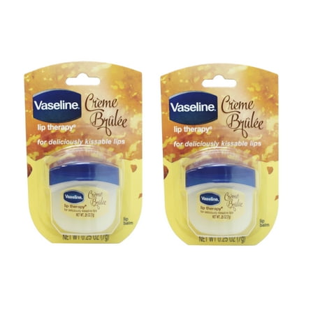 Vaseline Lip Therapy Creme Brulee, Moisturizing Lip Balm, 0.25 oz (Pack of 2)