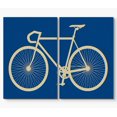 thumbnail image 3 of PixonSign Canvas Print Wall Art Simplistic Bike Model with Blue Background Kids Shapes Illustrations Modern Art Chic Urban Multicolor Ultra for Living Room, Bedroom, Office - 24"x36"x2, 3 of 5